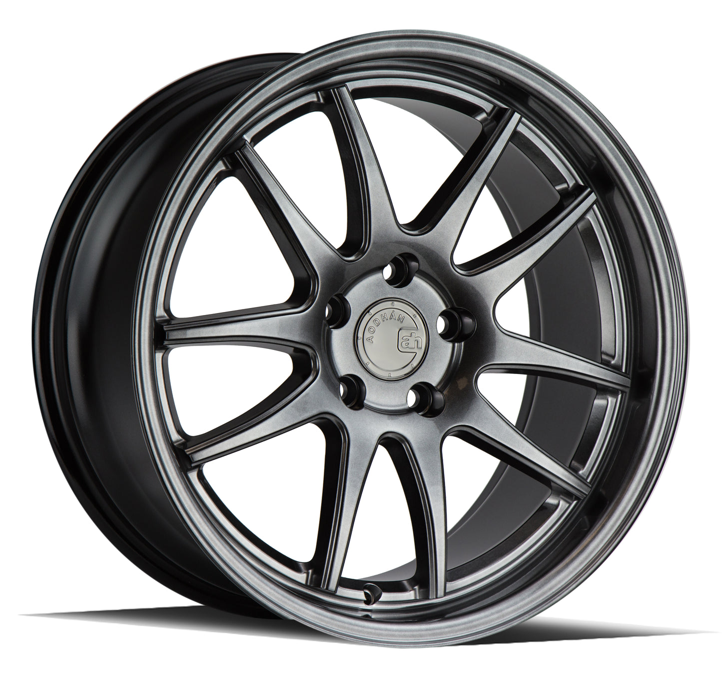 Aodhan DS02 18x8.5 wheel 5x114.3 Hyper Black 5-Spoke Concave Rim
