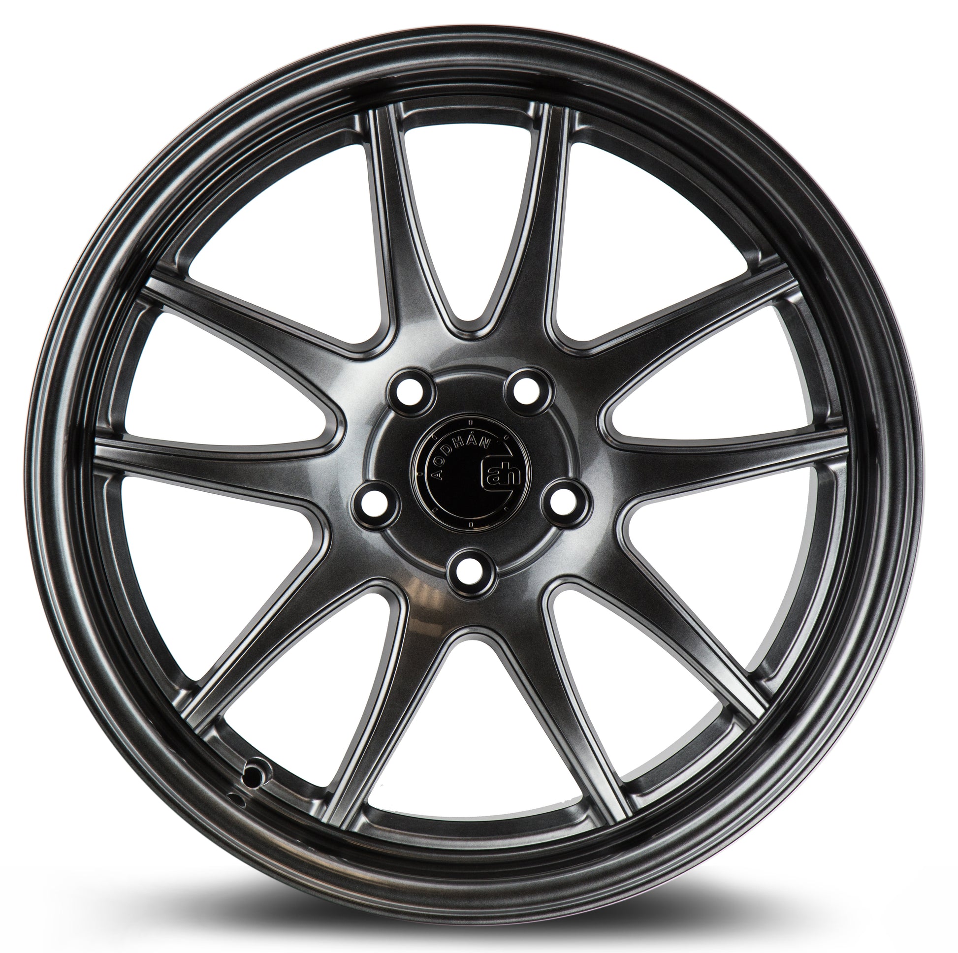 Aodhan DS02 18x8.5 5-Spoke silver 5x114.3 wheel ET35 stance