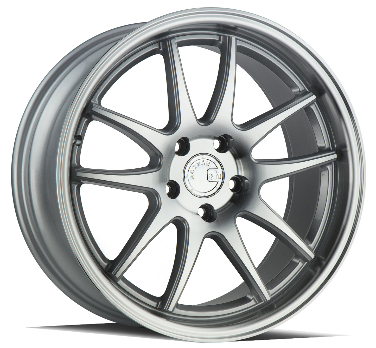 Aodhan DS02 18x8.5 wheel 5x100 Silver 5-Spoke Machined Lip Rim