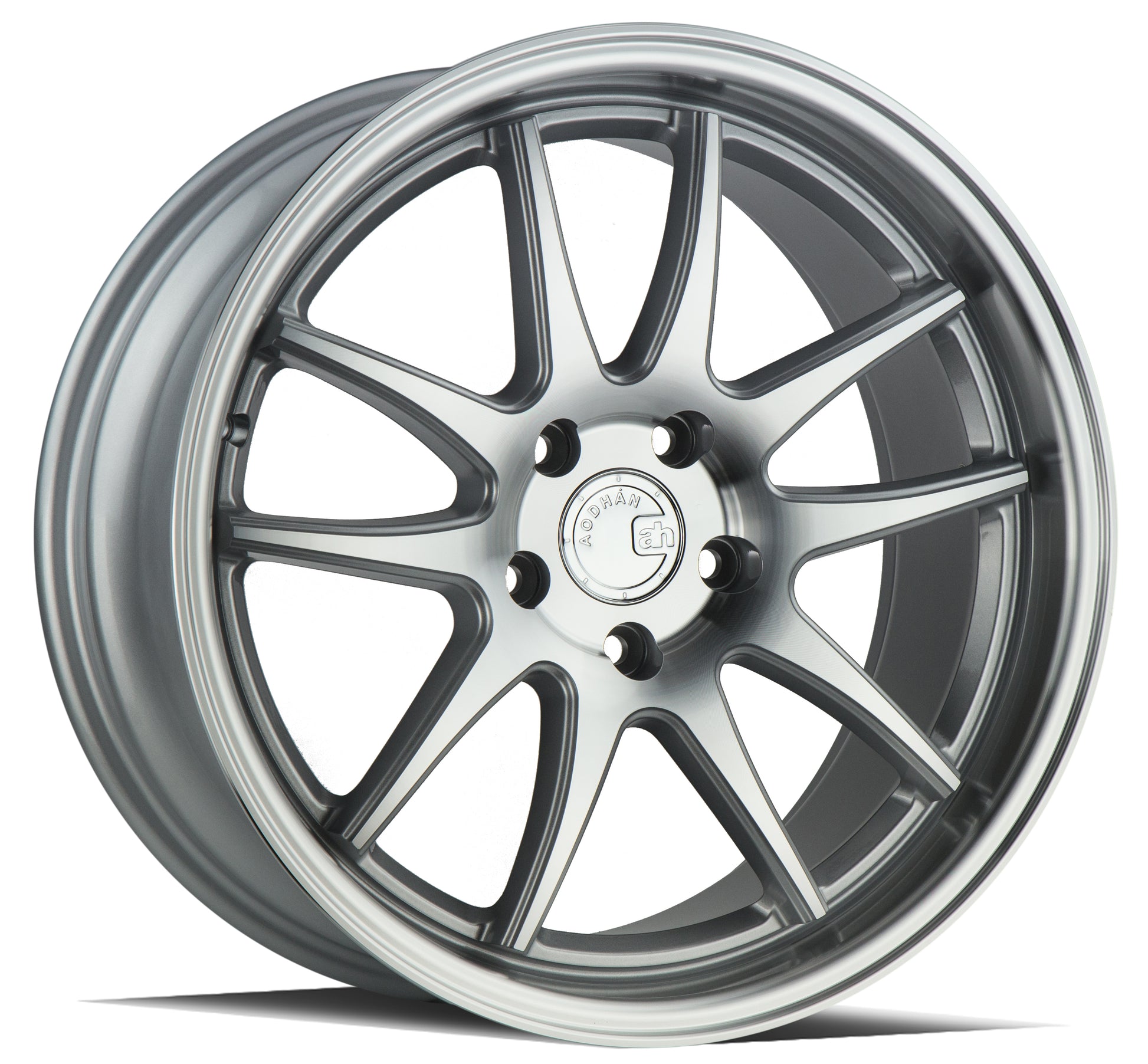 Aodhan DS02 18x8.5 wheel 5x114.3 Silver 5-Spoke Machined Lip Rim
