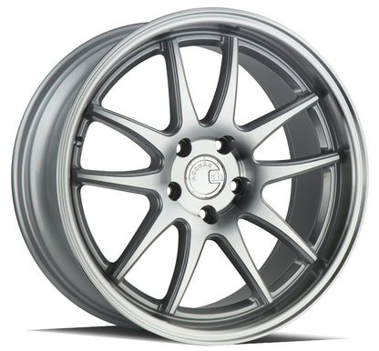 Aodhan DS02 18x8.5 wheel 5x114.3 Silver 5-Spoke Machined Lip Rim