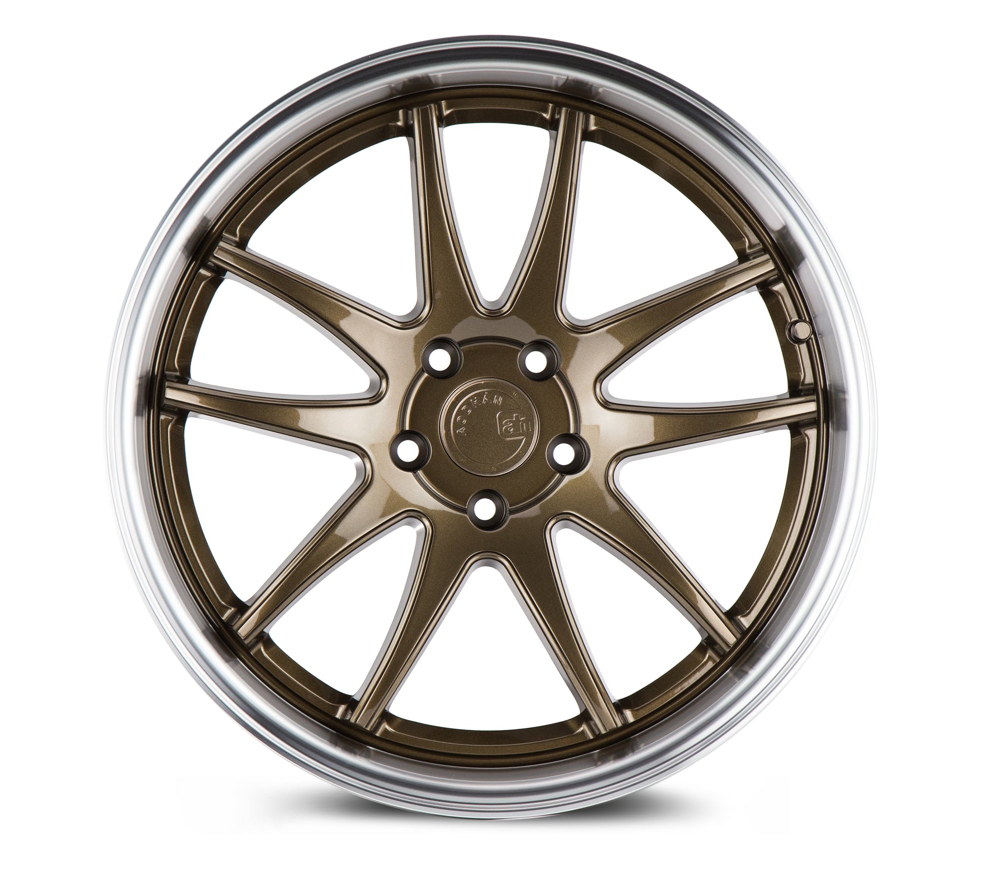Aodhan DS02 18x9.5 Concave gold 5x114.3 wheel ET30 stance