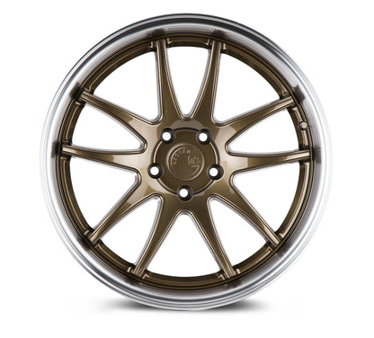 Aodhan DS02 18x9.5 Concave gold 5x114.3 wheel ET30 stance