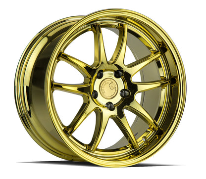Aodhan DS02 18x10.5 wheel 5x114.3 Gold Vacuum 5-Spoke Concave Rim