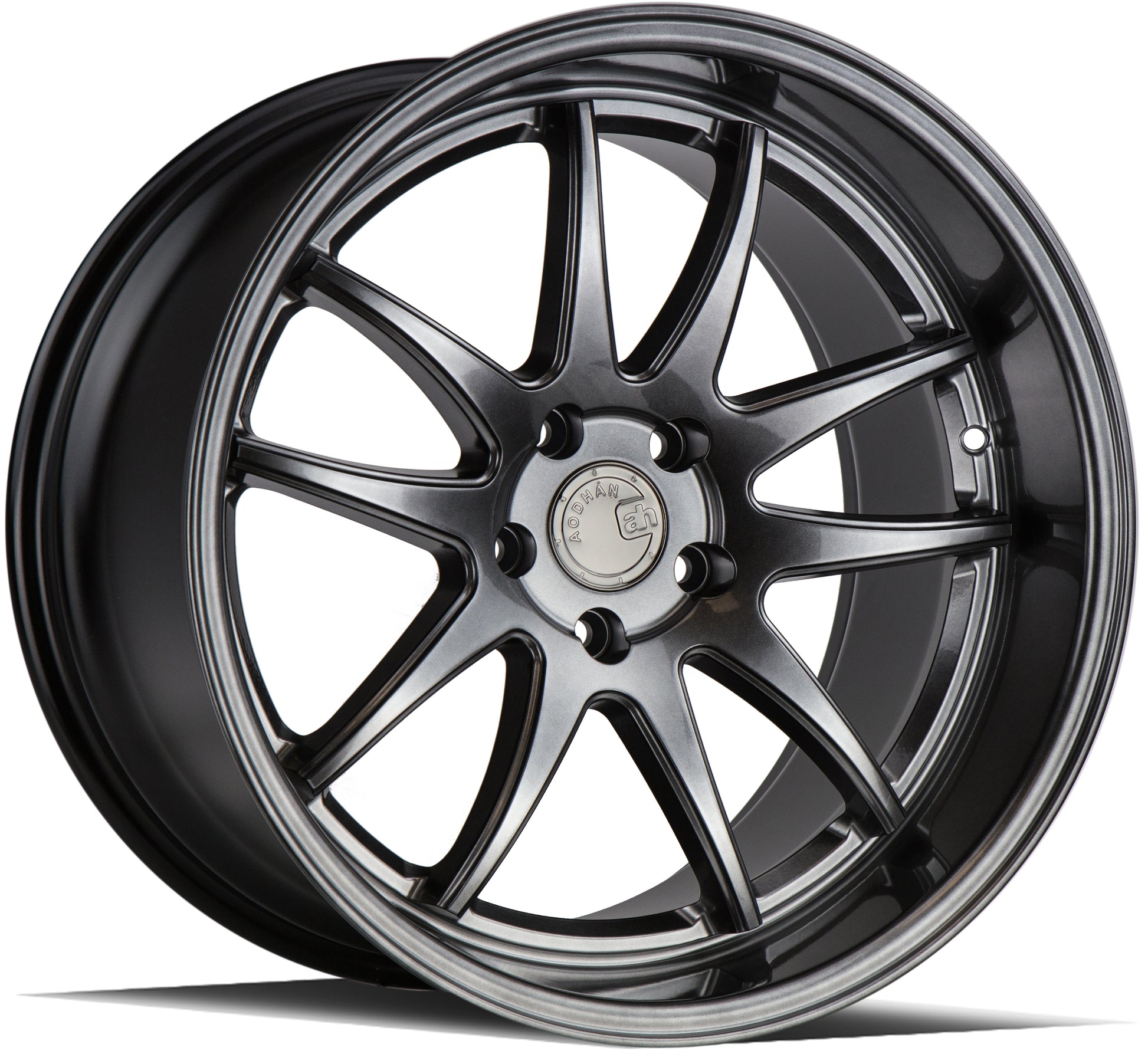 Aodhan DS02 19x11 wheel 5x114.3 Hyper Black 5-Spoke Concave Rim
