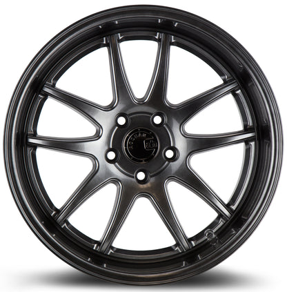 Aodhan DS02 19x11 5-Spoke silver 5x114.3 wheel ET15 stance