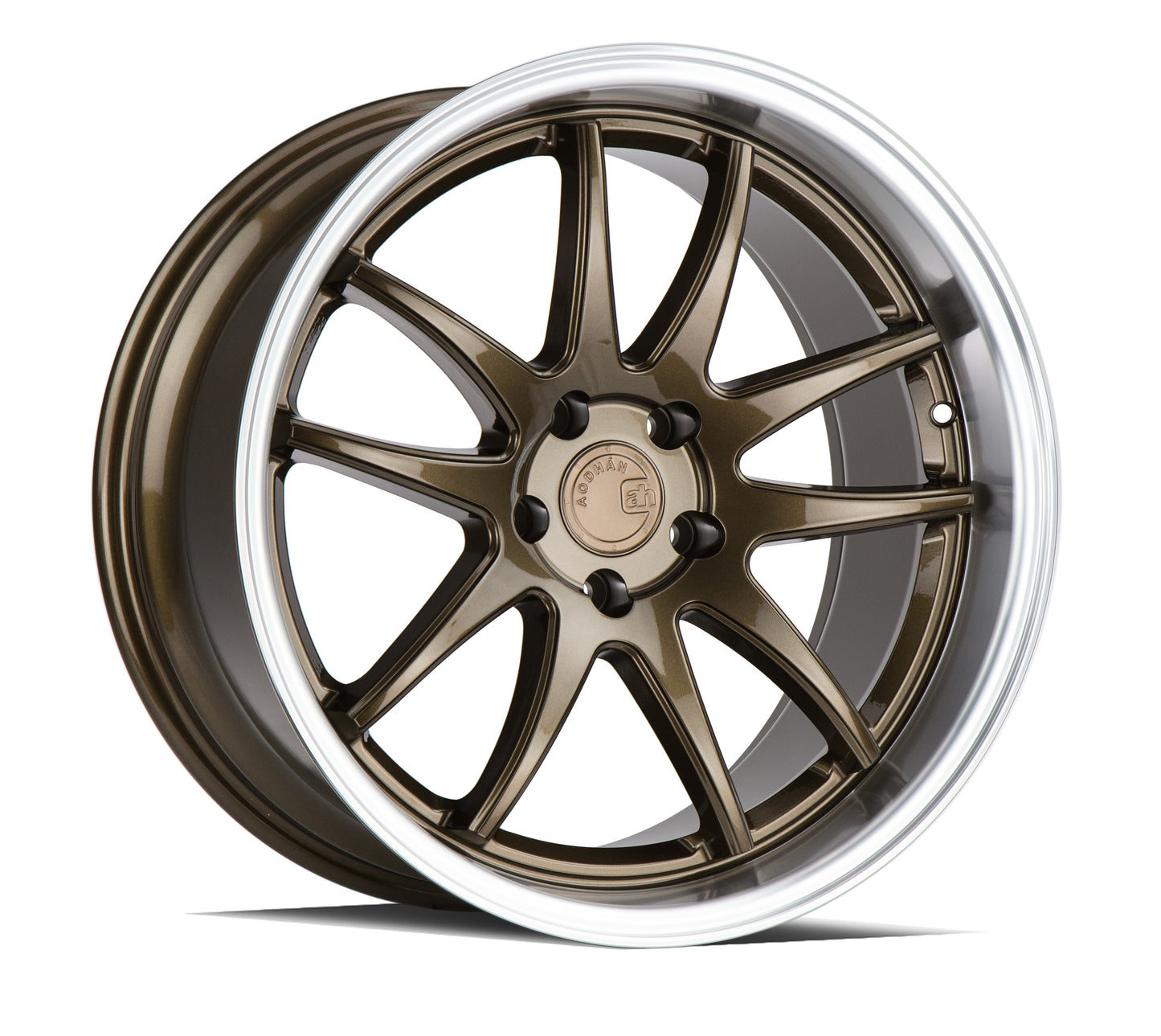 Aodhan DS02 19x9.5 wheel 5x114.3 Bronze 5-Spoke Machined Lip Rim