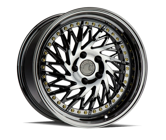 Aodhan DS03 18x10.5 wheel 5x114.3 Black Vacuum Directional Lip Rim DS