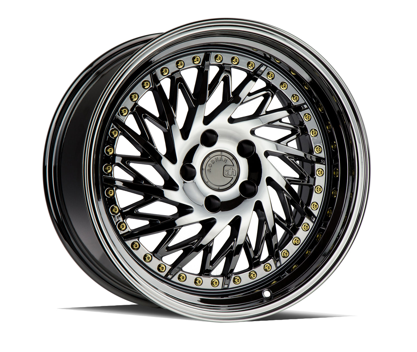 Aodhan DS03 18x9.5 wheel 5x114.3 Black Vacuum Directional Lip Rim DS