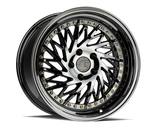 Aodhan DS03 18x9.5 wheel 5x114.3 Black Vacuum Directional Lip Rim DS