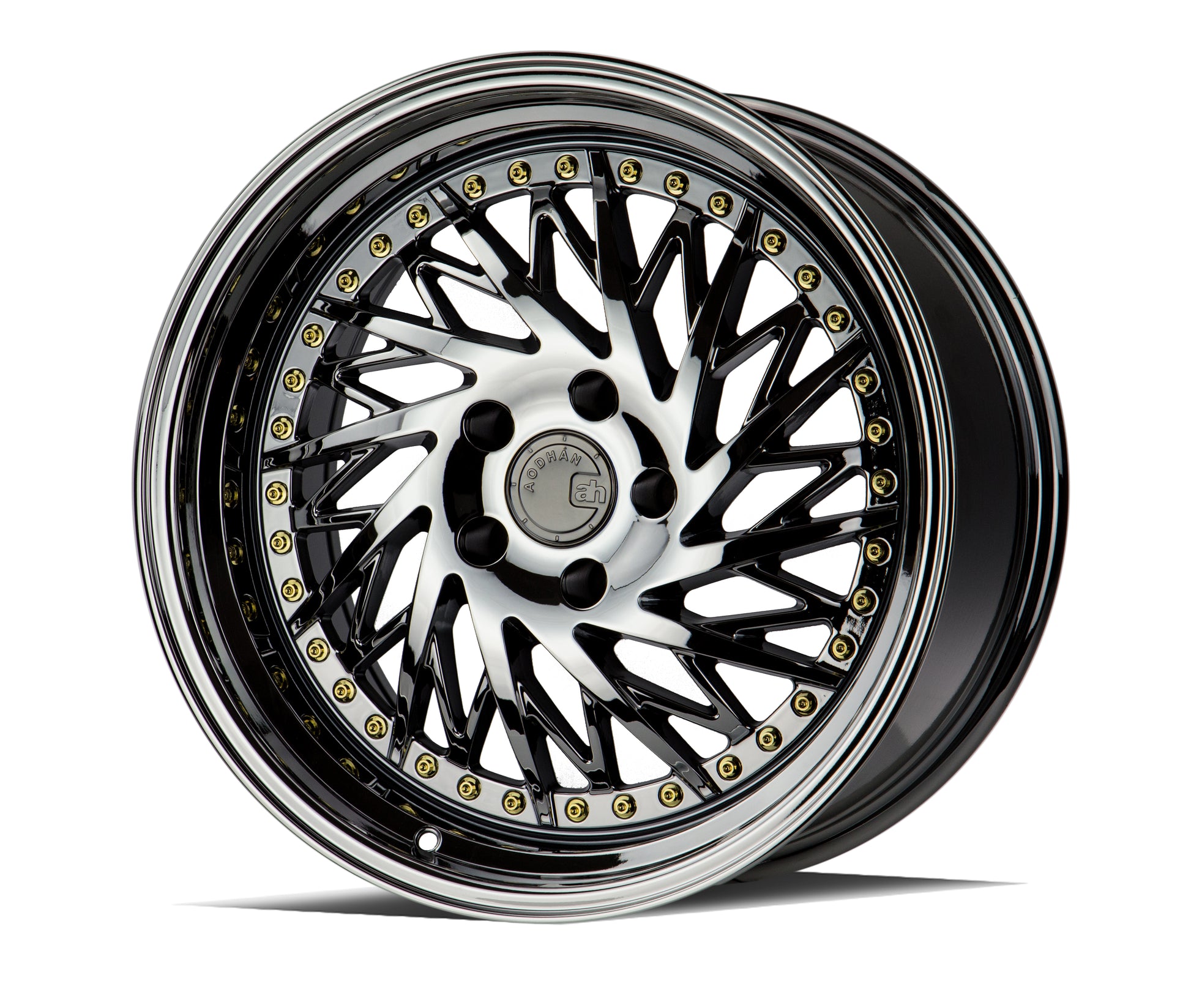 Aodhan DS03 18x9.5 wheel 5x114.3 Black Vacuum Directional Lip Rim PS