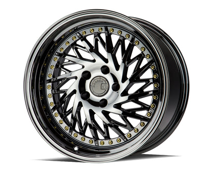 Aodhan DS03 18x9.5 wheel 5x114.3 Black Vacuum Directional Lip Rim PS