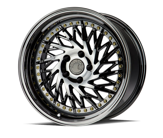 Aodhan DS03 18x9.5 wheel 5x114.3 Black Vacuum Directional Lip Rim PS