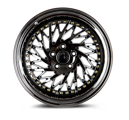Aodhan DS03 18x10.5 rim directional black 5X4.5 wheel ET15 Hellaflushed