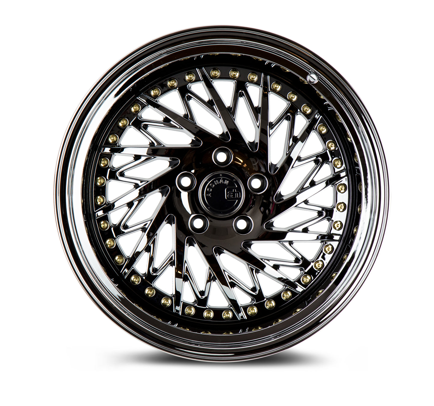 Aodhan DS03 18x9.5 directional gold 5x114.3 wheel ET30 stance