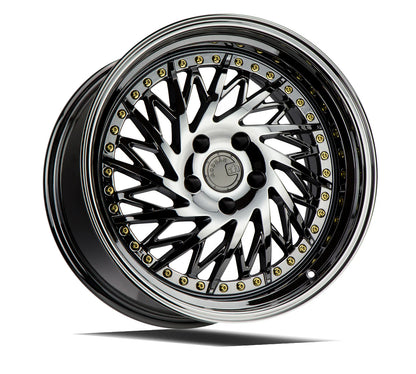 Aodhan DS03 18x10.5 directional black 5x114.3 wheel ET15 stance