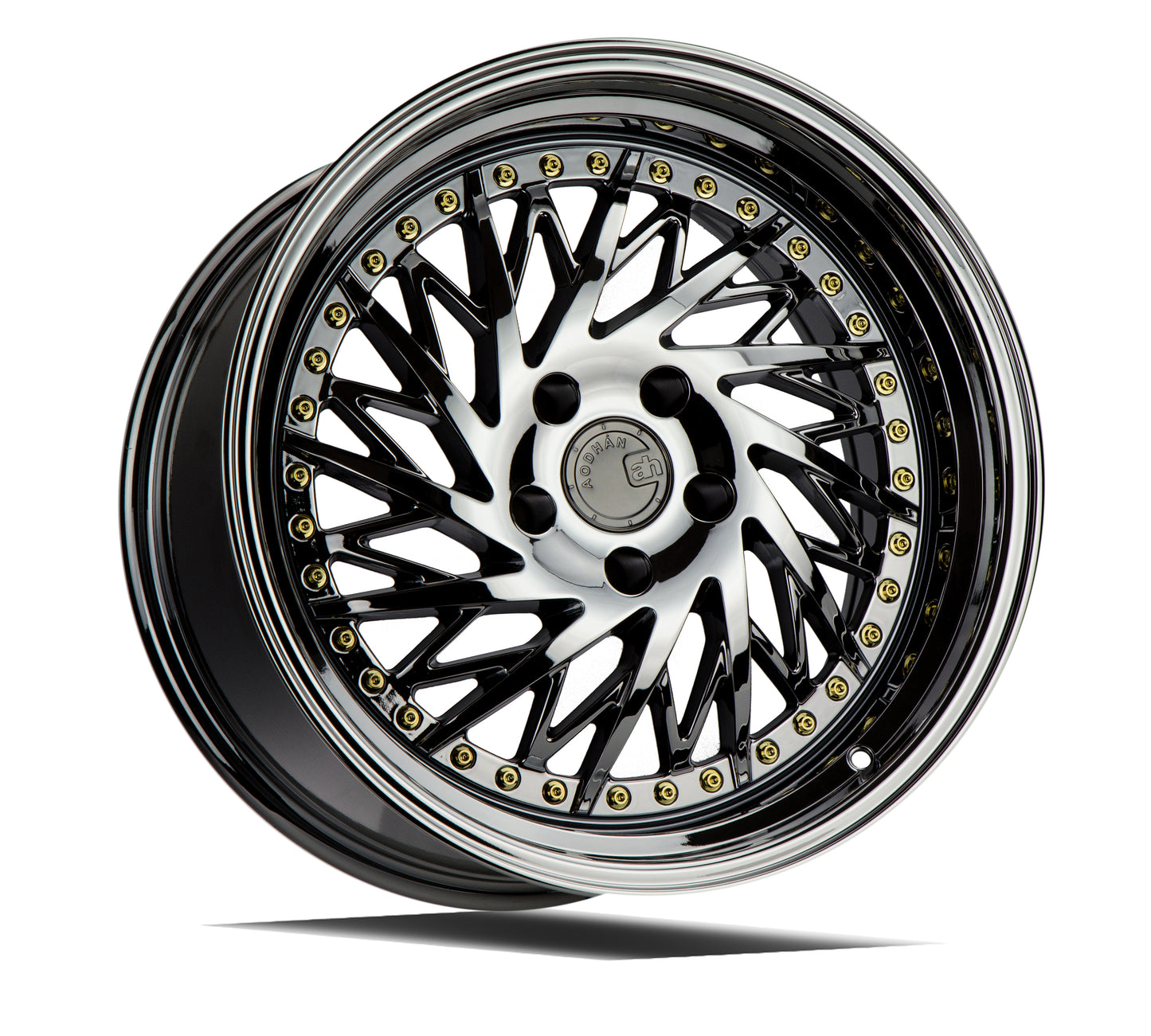 Aodhan DS03 18x9.5 rim directional black 5X4.5 wheel ET30 Hellaflushed
