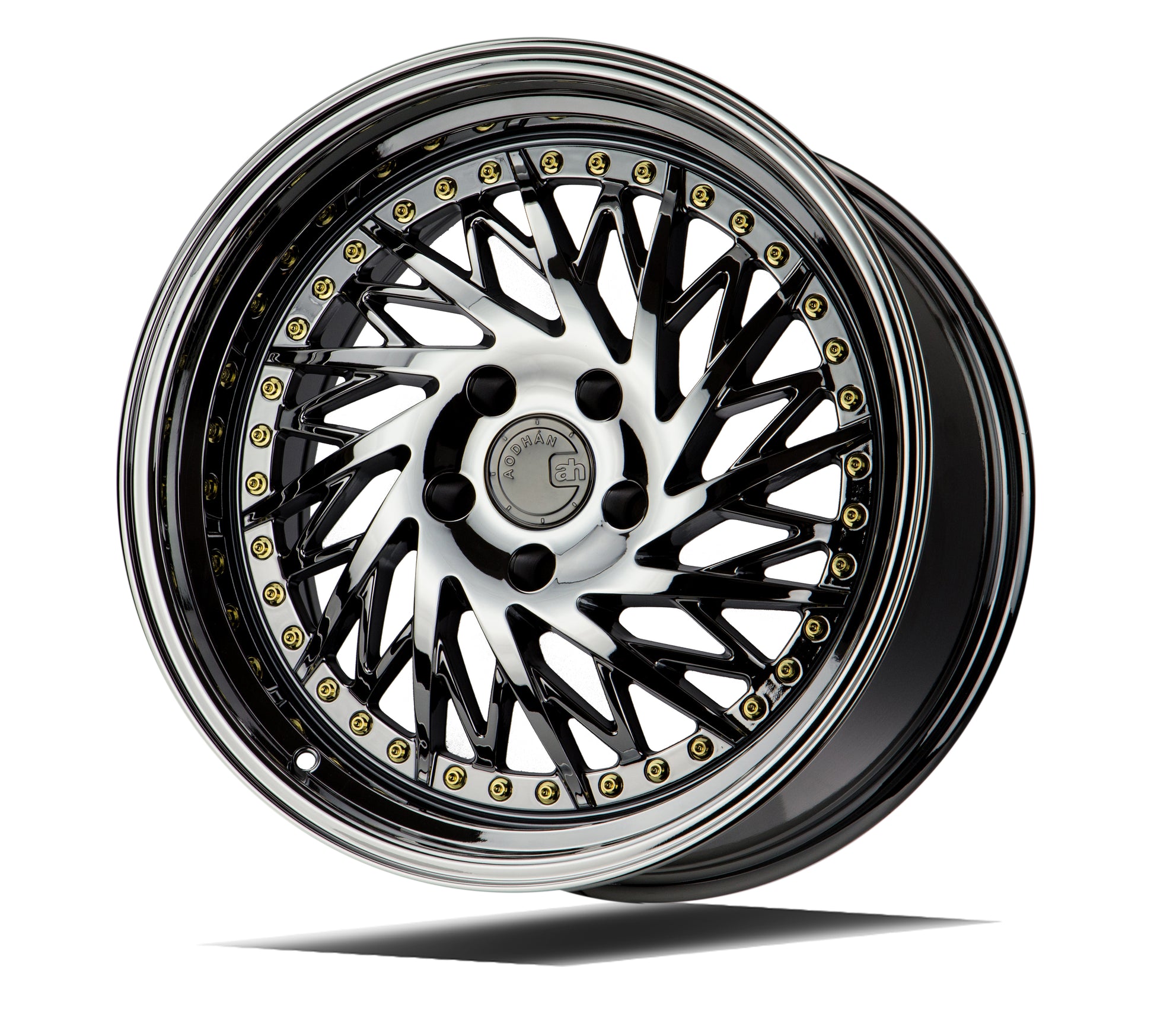 Aodhan DS03 18x9.5 rim directional gold 5X4.5 wheel ET30 Hellaflushed