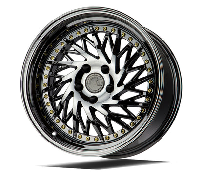 Aodhan DS03 18x9.5 rim directional gold 5X4.5 wheel ET30 Hellaflushed