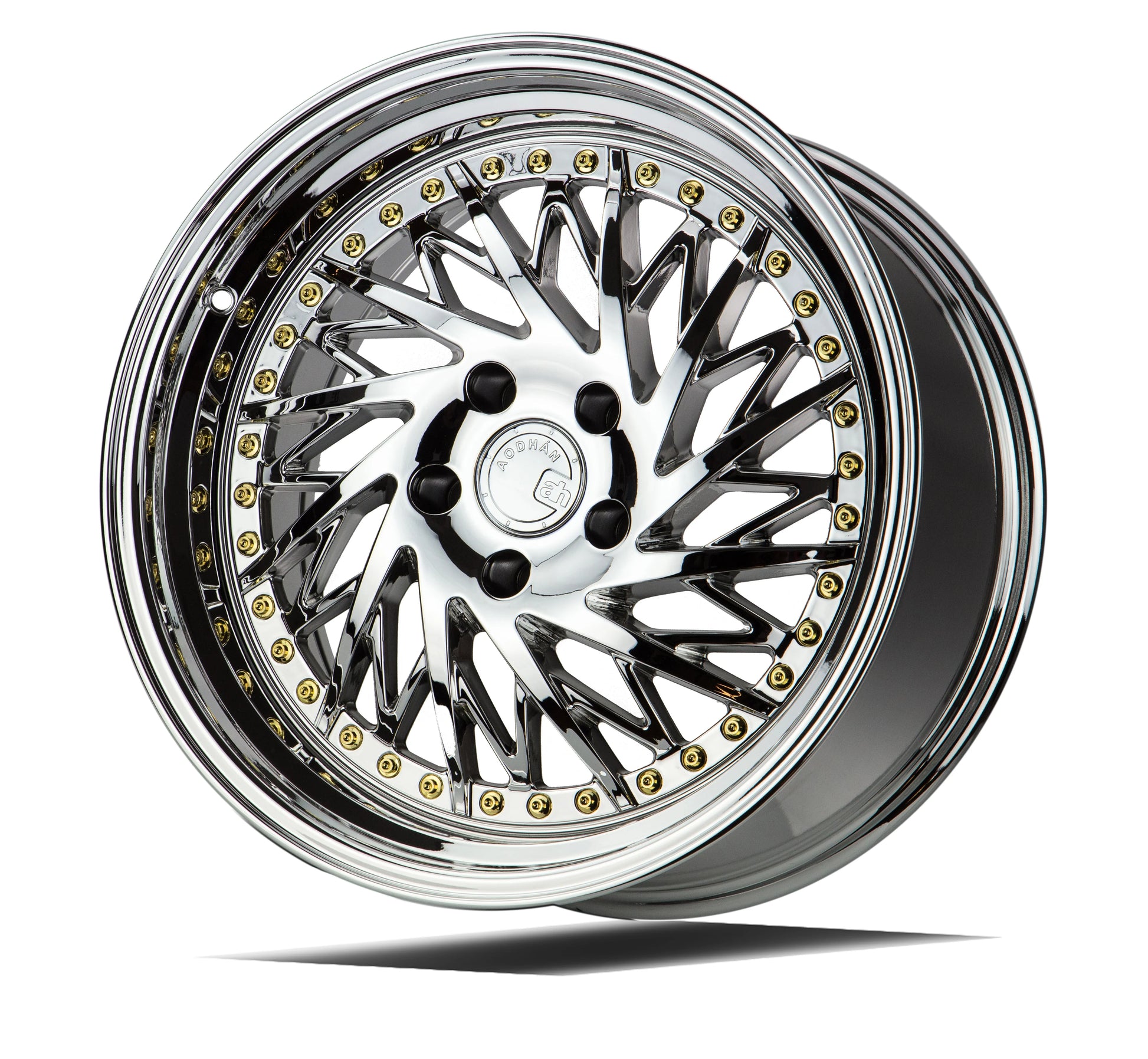 Aodhan DS03 18x10.5 directional silver 5x114.3 wheel ET15 stance