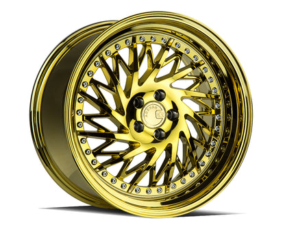 Aodhan DS03 18x9.5 wheel 5x100 Gold Vacuum Directional Lip Rim DS