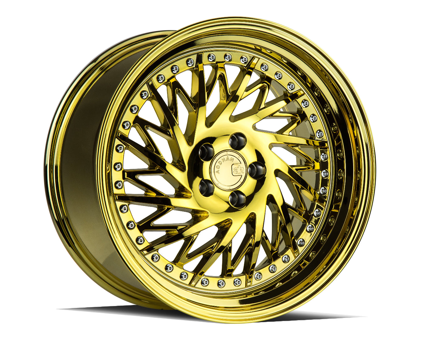 Aodhan DS03 18x9.5 wheel 5x114.3 Gold Vacuum Directional Lip Rim DS