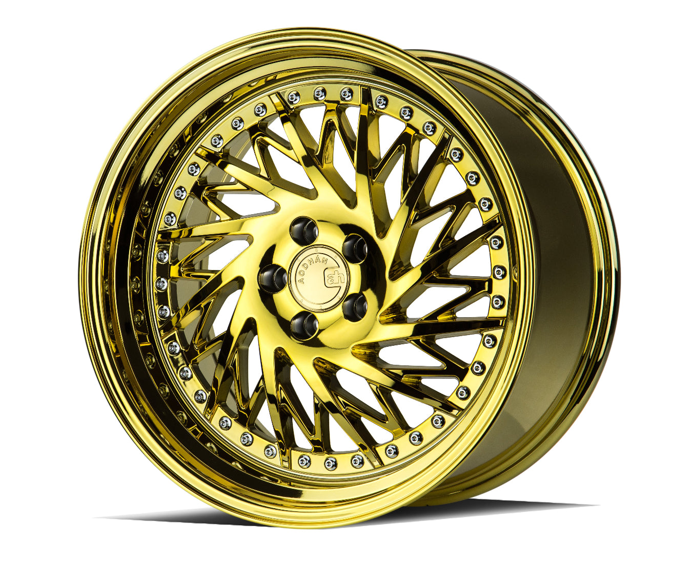 Aodhan DS03 18x9.5 wheel 5x100 Gold Vacuum Directional Lip Rim PS