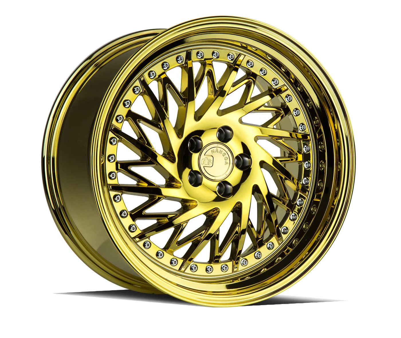 Aodhan DS03 18x10.5 wheel 5x114.3 Gold Vacuum Directional Lip Rim DS