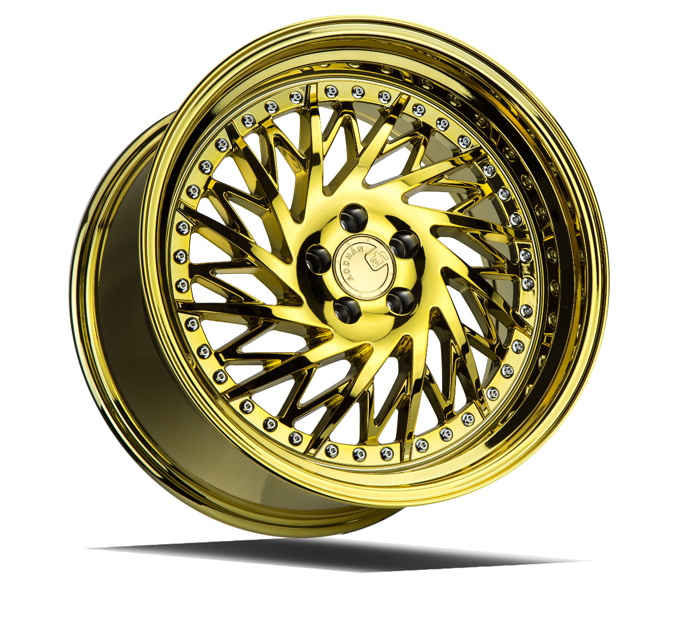Aodhan DS03 18x9.5 rim directional gold 5X4.5 wheel ET30 Hellaflushed