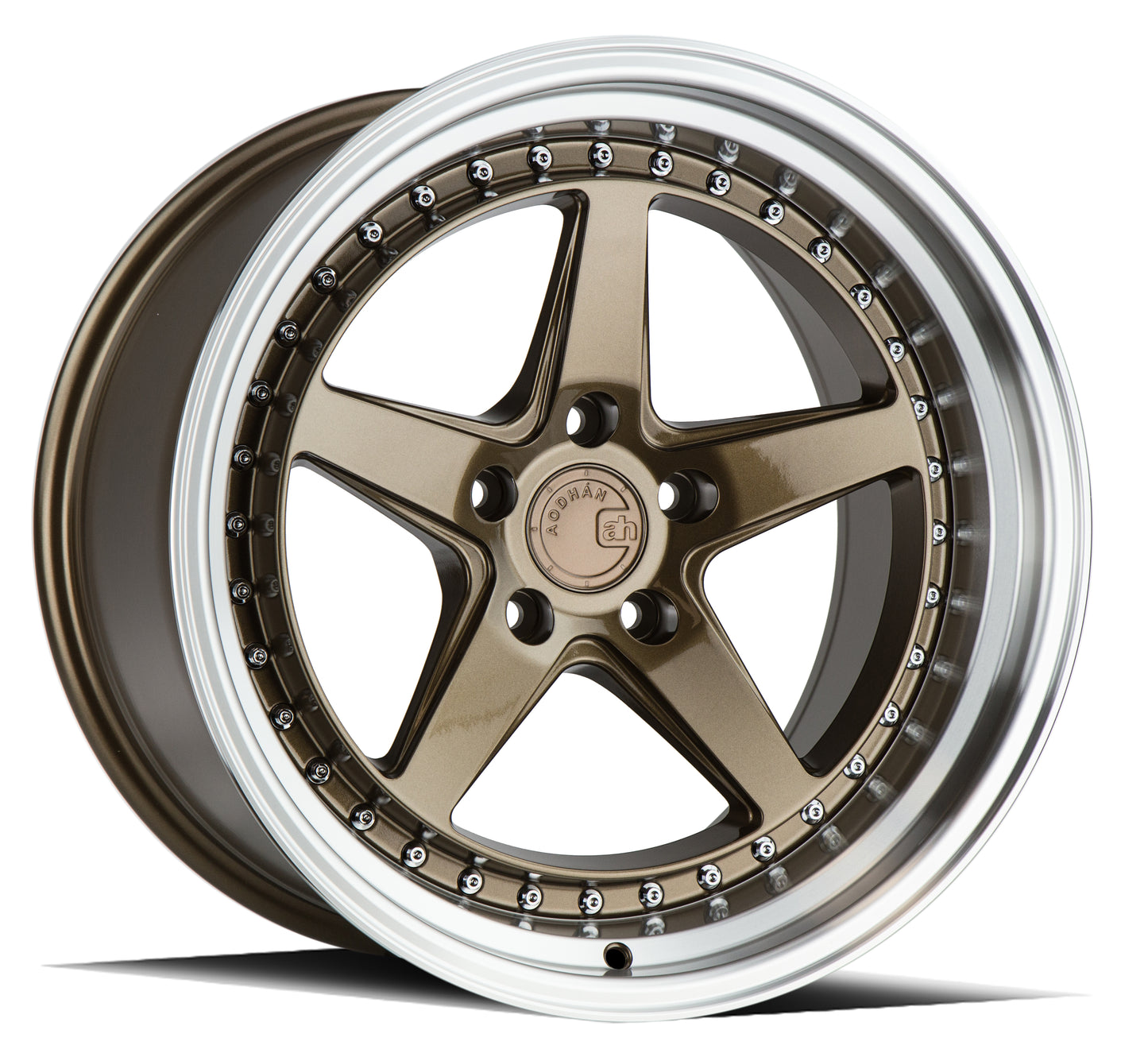 Aodhan DS05 18x10.5 wheel 5x114.3 Bronze /Machined Lip Deep Dish Rim
