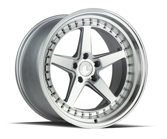 Aodhan DS05 18x10.5 wheel 5x114.3 Silver /Machined Face Deep Dish Rim