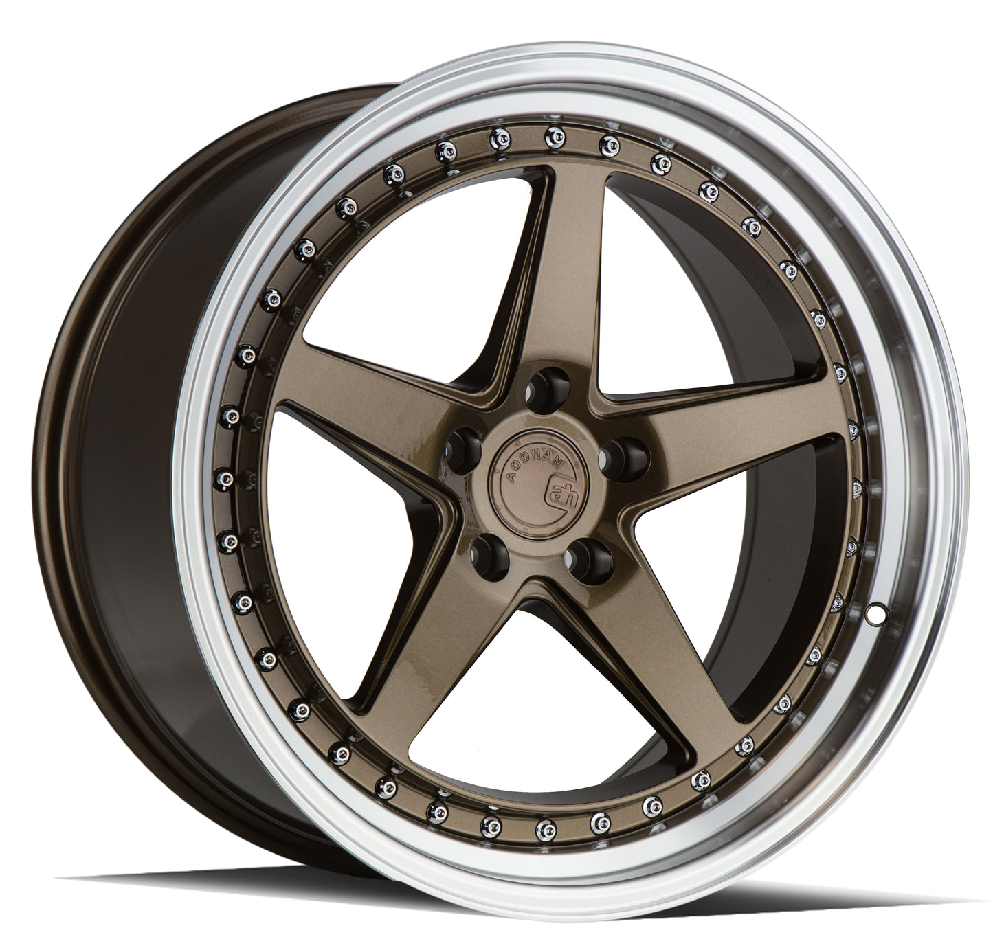 Aodhan DS05 18x9.5 wheel 5x114.3 Bronze /Machined Lip Deep Dish Rim