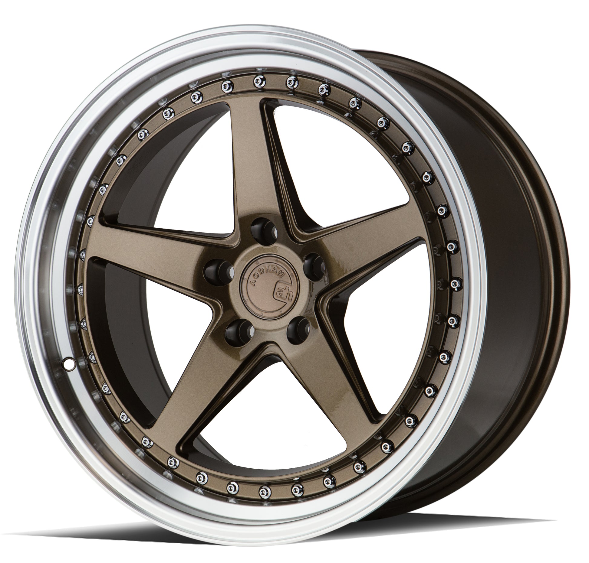Aodhan DS05 18x9.5 rim deep dish bronze 5X4.5 wheel ET30 Hellaflushed