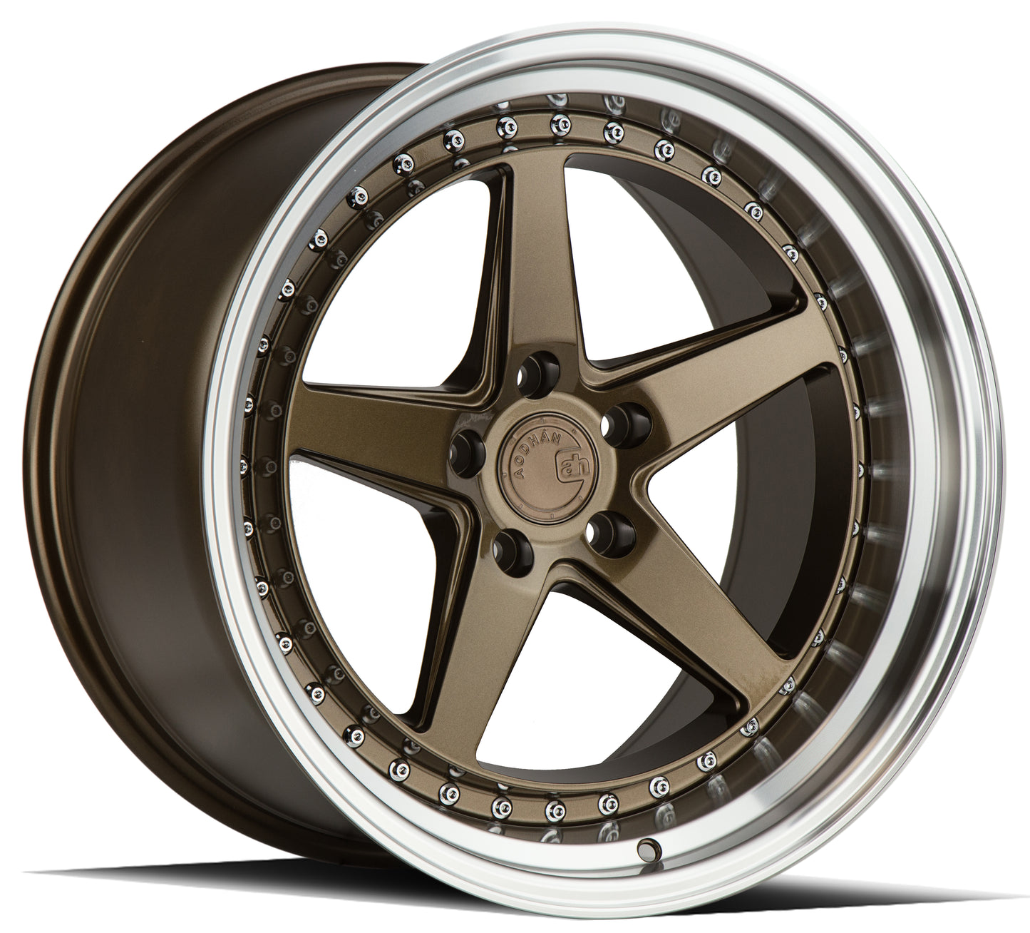 Aodhan DS05 19x11 wheel 5x114.3 Bronze /Machined Lip Deep Dish Rim