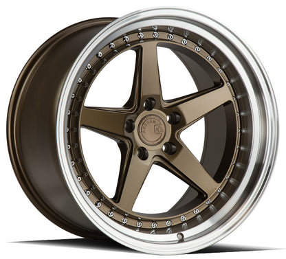 Aodhan DS05 19x11 wheel 5x114.3 Bronze /Machined Lip Deep Dish Rim