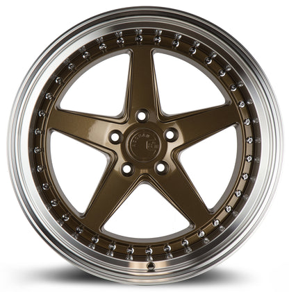 Aodhan DS05 19x11 big fat lip bronze 5x114.3 wheel ET22 stance