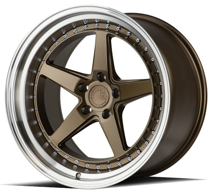 Aodhan DS05 19x11 rim deep dish bronze 5X4.5 wheel ET22 Hellaflushed