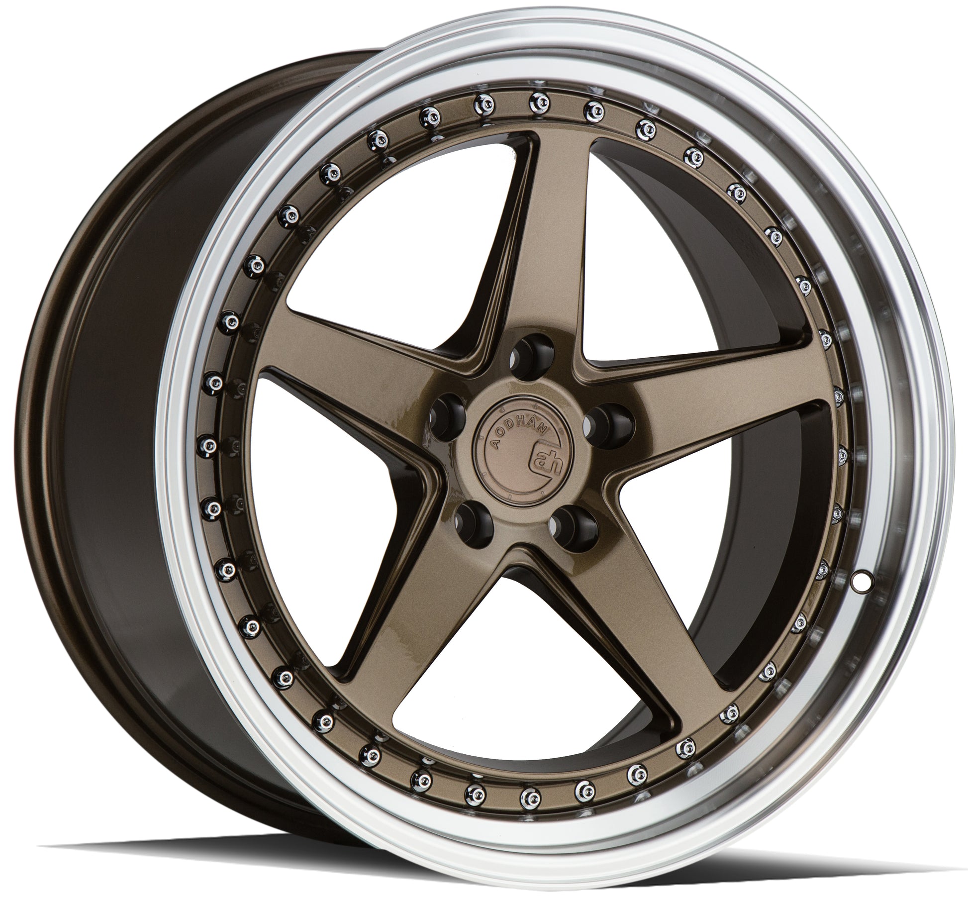Aodhan DS05 19x9.5 wheel 5x114.3 Bronze /Machined Lip Deep Dish Rim