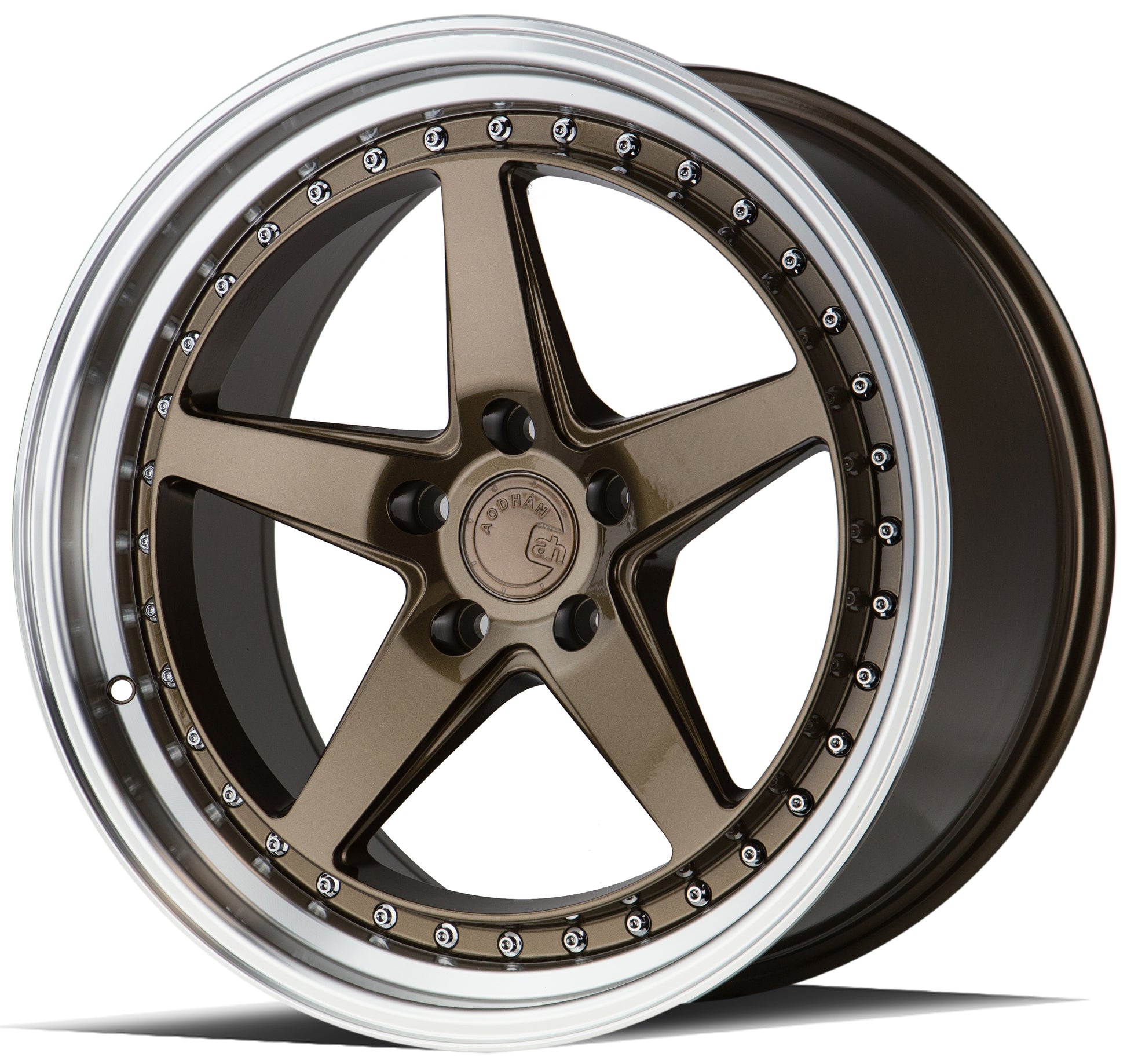 Aodhan DS05 19x9.5 rim deep dish bronze 5X4.5 wheel ET15 Hellaflushed