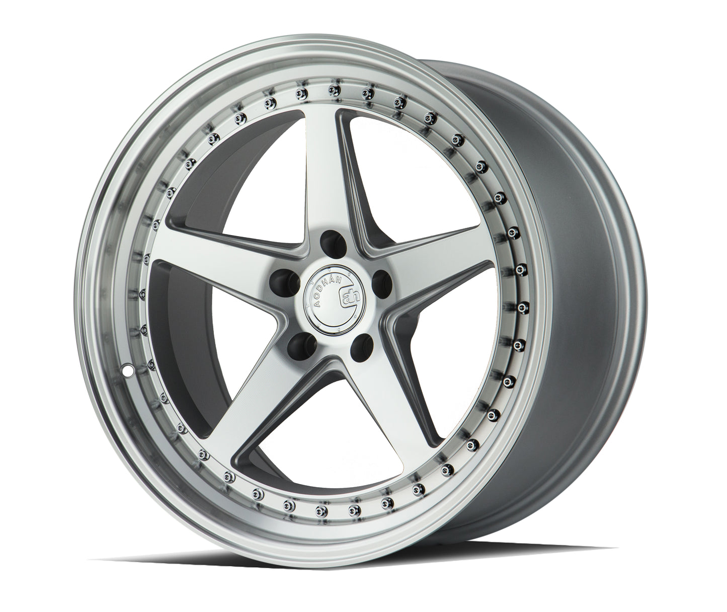 Aodhan DS05 19x9.5 rim deep dish silver 5X4.5 wheel ET15 Hellaflushed