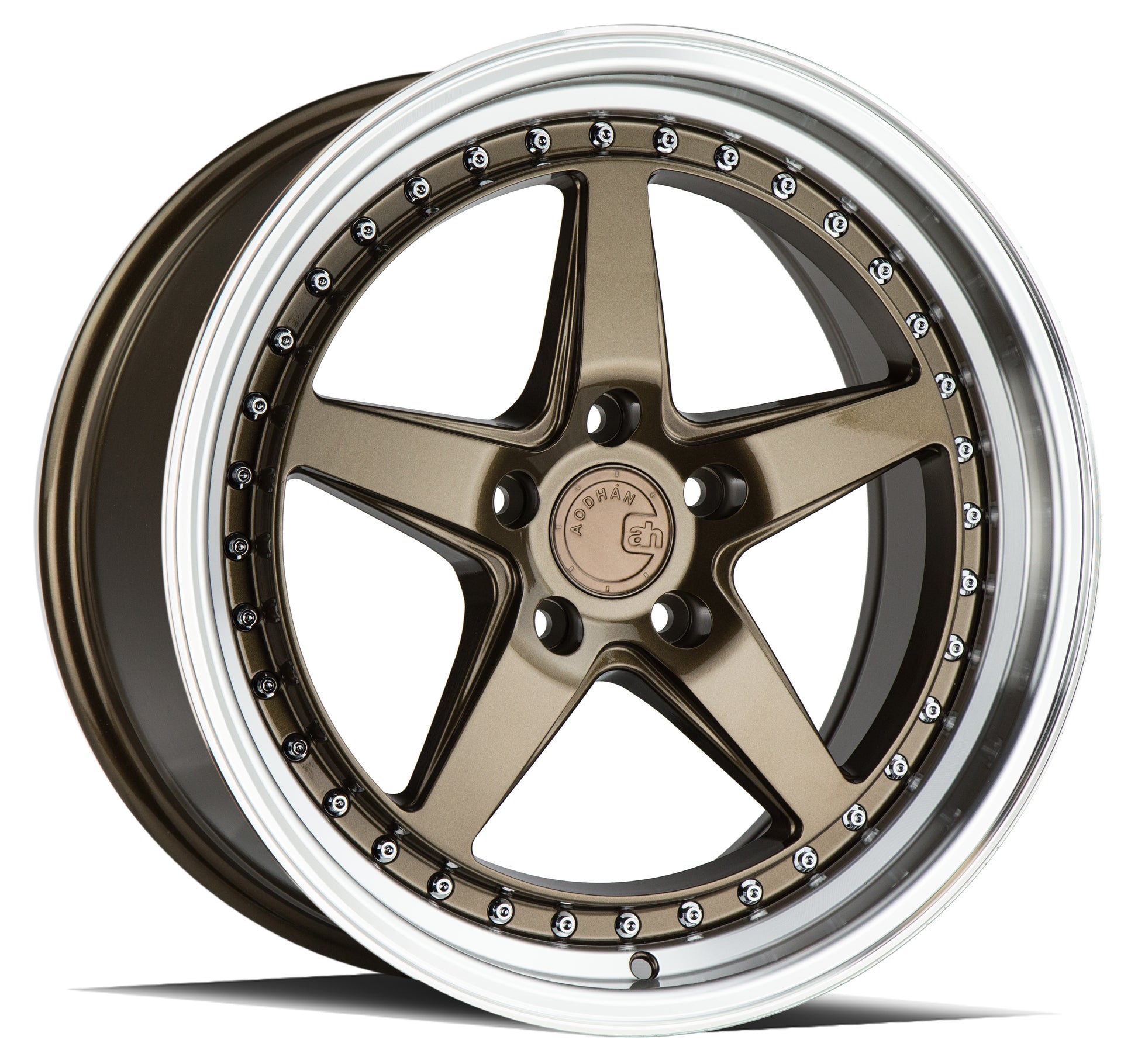 Aodhan DS05 18x8.5 wheel 5x114.3 Bronze /Machined Lip Deep Dish Rim