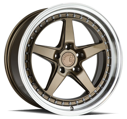Aodhan DS05 18x8.5 wheel 5x114.3 Bronze /Machined Lip Deep Dish Rim