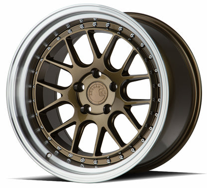 Aodhan DS06 18x10.5 rim deep dish bronze 5X4.5 wheel ET22 Hellaflushed