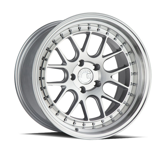 Aodhan DS06 18x10.5 wheel 5x114.3 Silver /Machined Face Deep Dish Rim