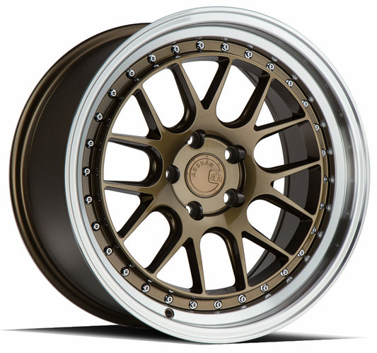 Aodhan DS06 18x8.5 wheel 5x114.3 Bronze /Machined Lip Deep Dish Rim