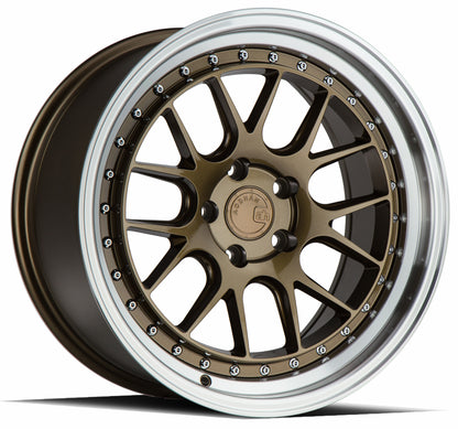 Aodhan DS06 18x9.5 wheel 5x114.3 Bronze /Machined Lip Deep Dish Rim