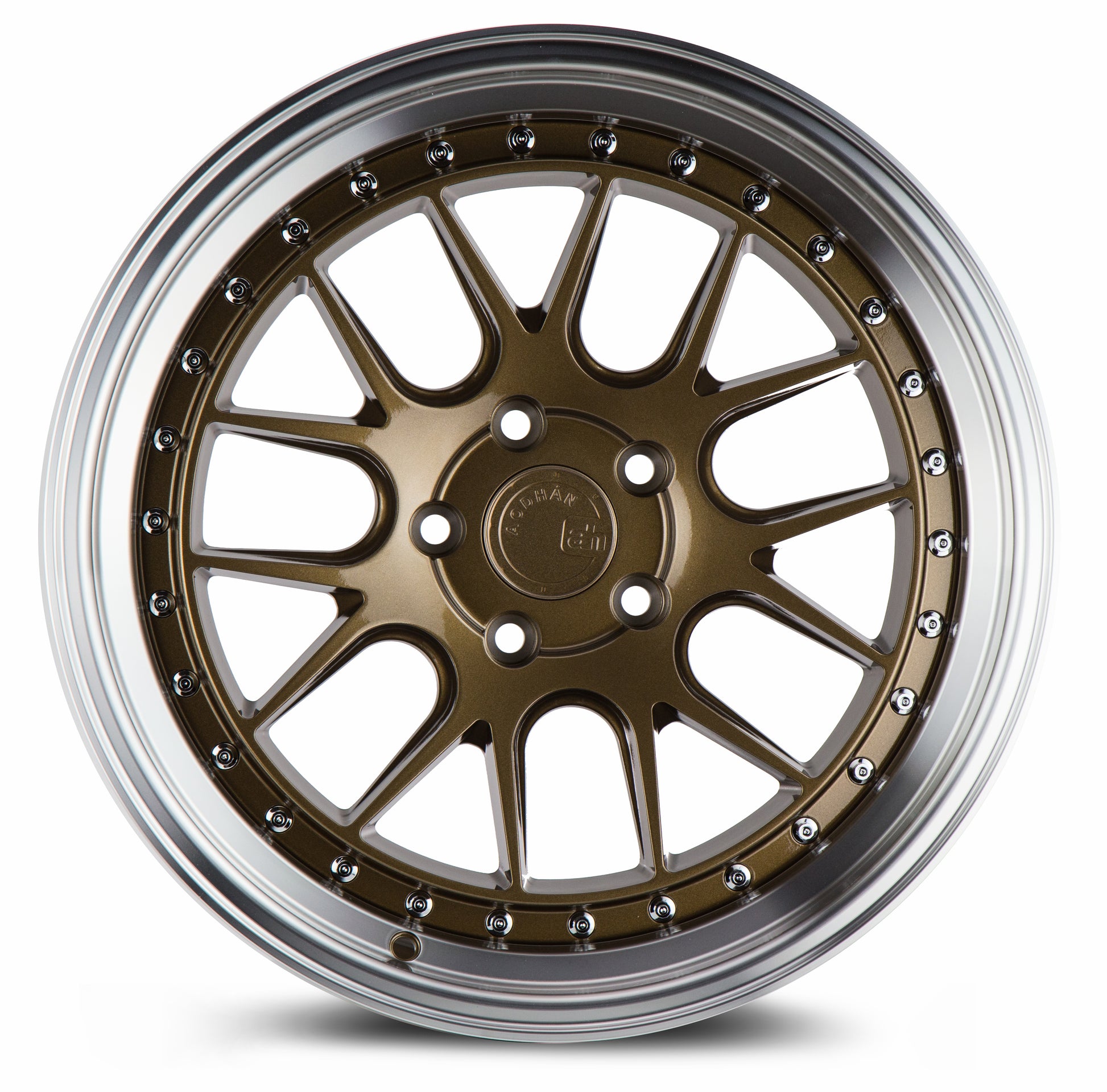 Aodhan DS06 18x9.5 big fat lip bronze 5x114.3 wheel ET30 stance