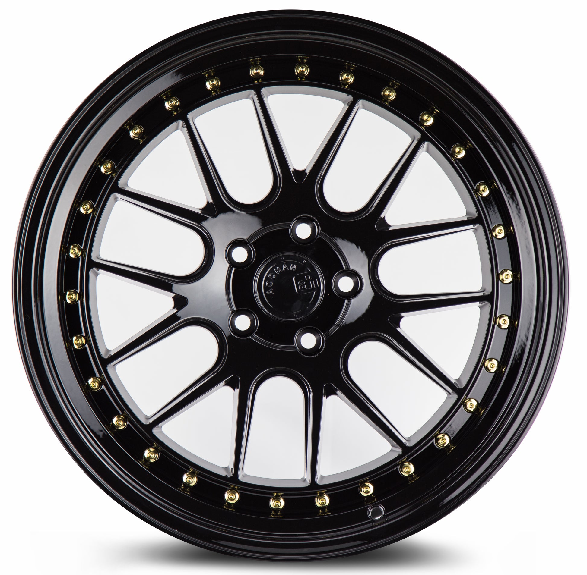 Aodhan DS06 18x9.5 big fat lip black 5x114.3 wheel ET30 stance
