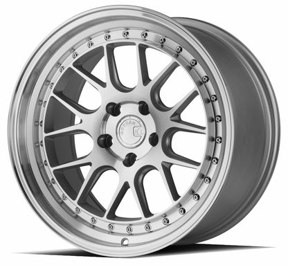 Aodhan DS06 18x9.5 rim deep dish silver 5X4.5 wheel ET30 Hellaflushed