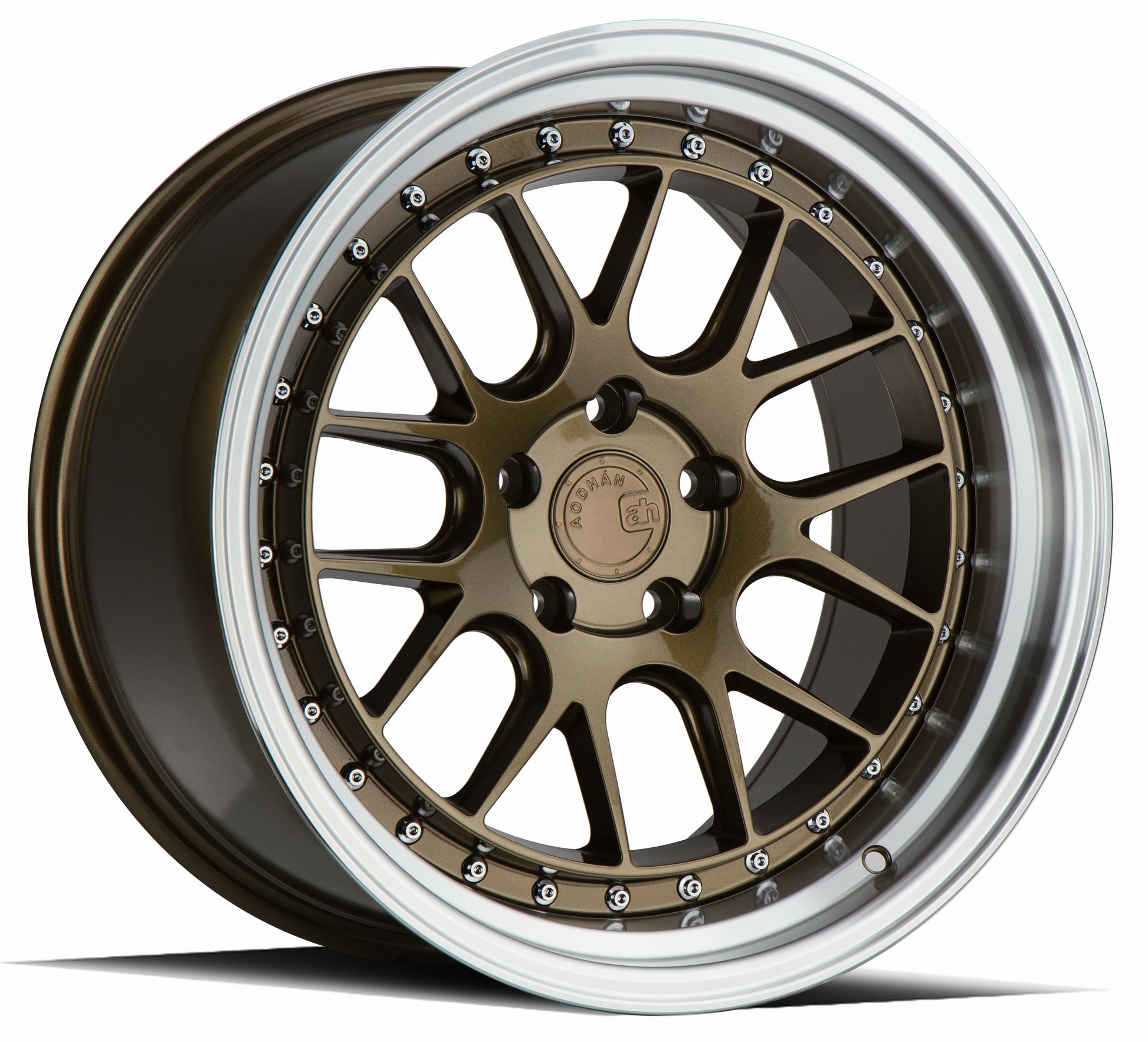 Aodhan DS06 19x11 wheel 5x114.3 Bronze /Machined Lip Deep Dish Rim